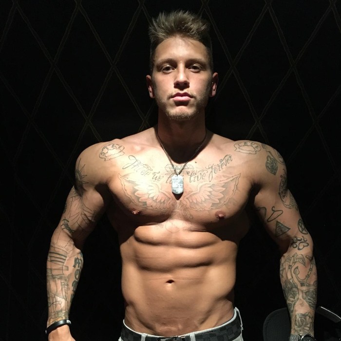 male strippers from the Dreamboys male strip club | Keiron
