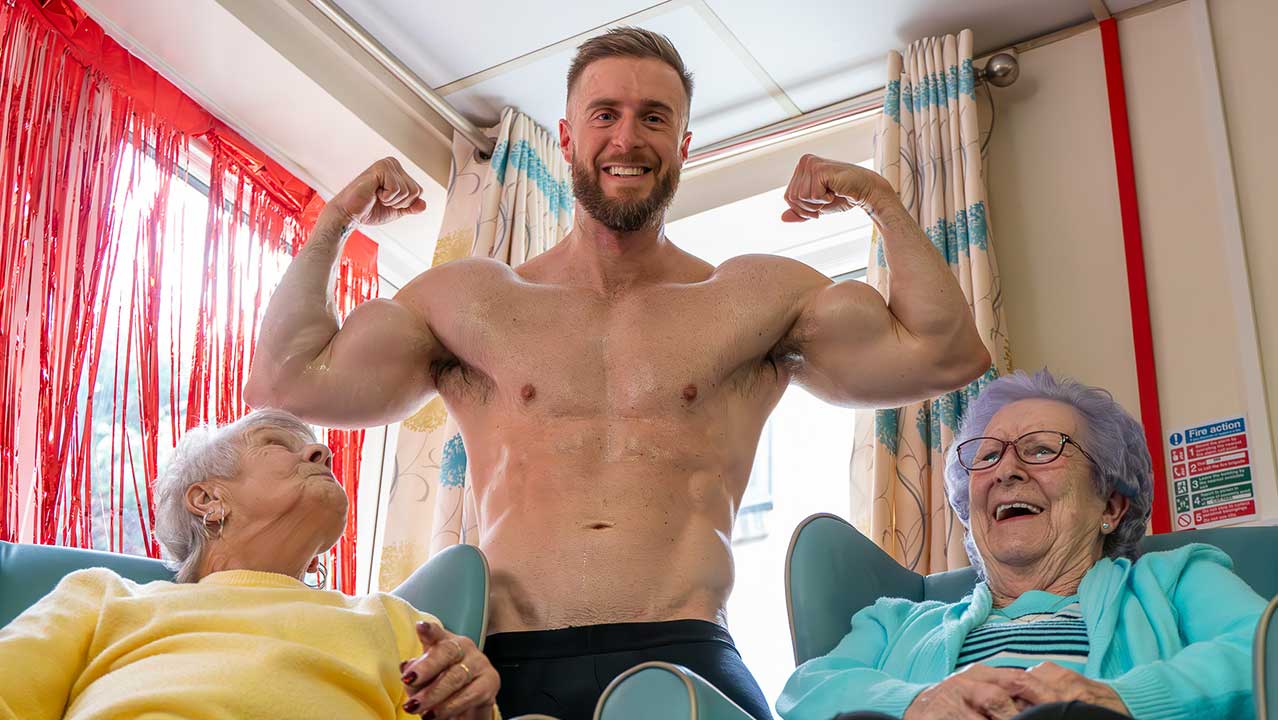 Male Strippers | Middlesbrough care home residents 'go wild' for Dreamboy Max Hunter!